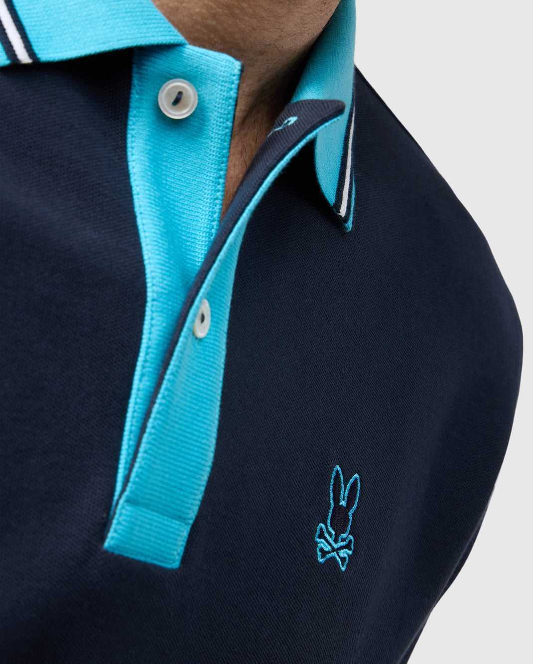 Polos Psycho Bunny Salina Pique Polo Shirt Bleu Marine Homme | LYQ-65295620